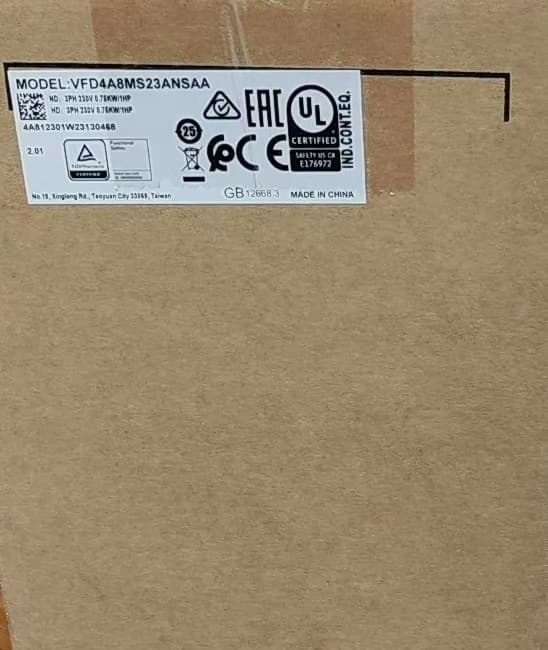 100% bunaidh agus fíor-nua Delta VFD4A8MS23ANSAA 0.75KW trí phas 220V tiontairí Minicíocht Drive Servo Motor