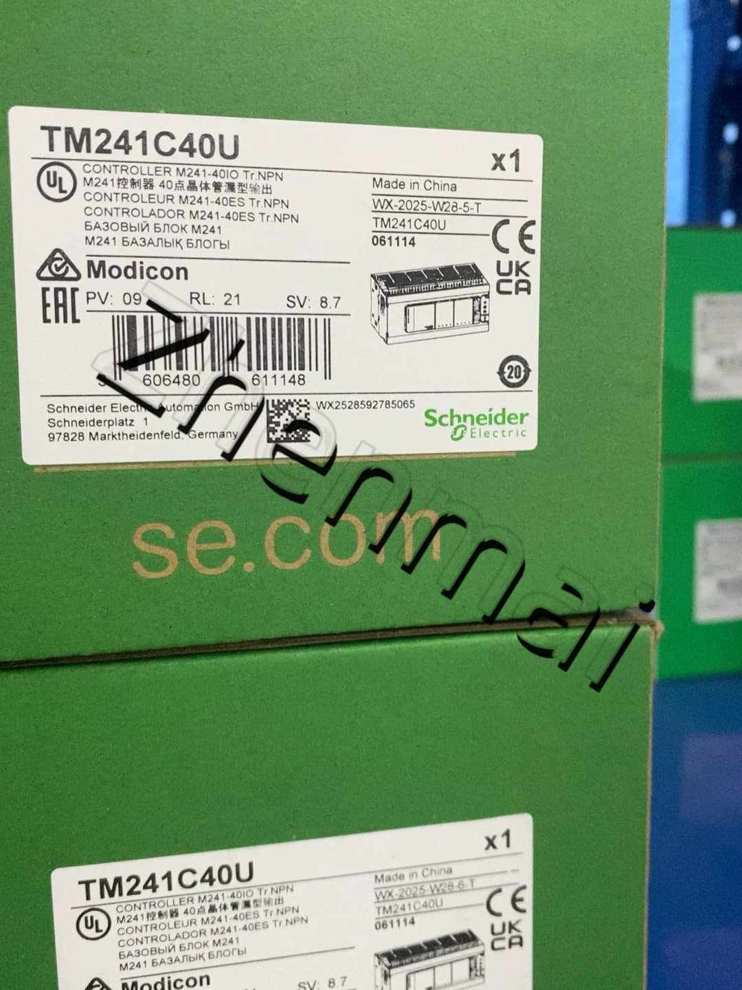 100% úrnua, bunaidh agus fíor Schneider TM241C40U Tiontairí minicíochta, scoradáin chiorcaid, teagmhálaithe, feistí cosanta