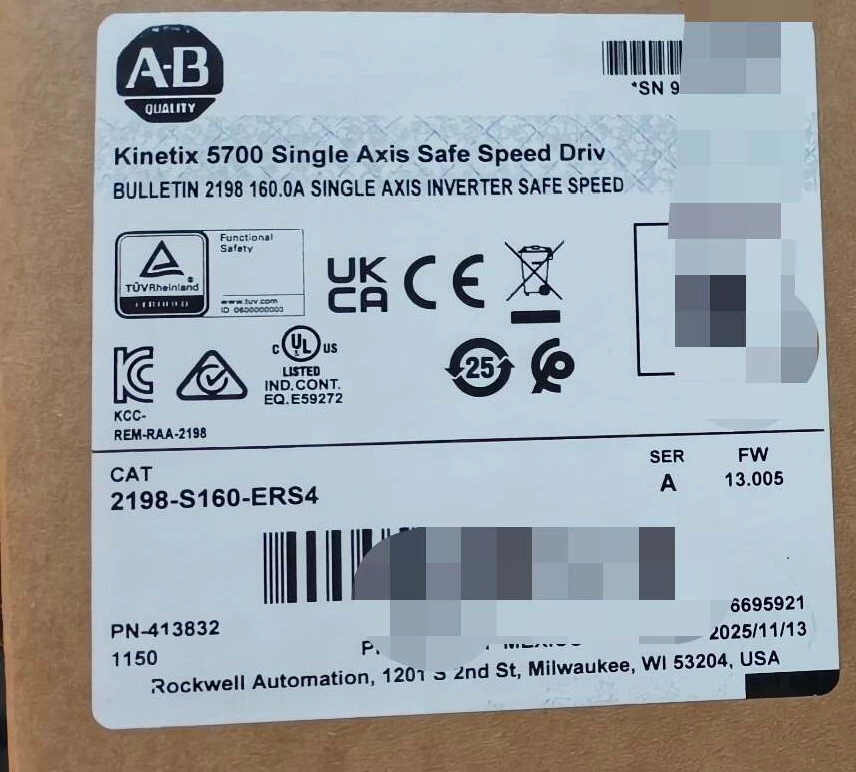 2198-S160-ERS4 servo Kinetix 5700, branda nua agus fíor