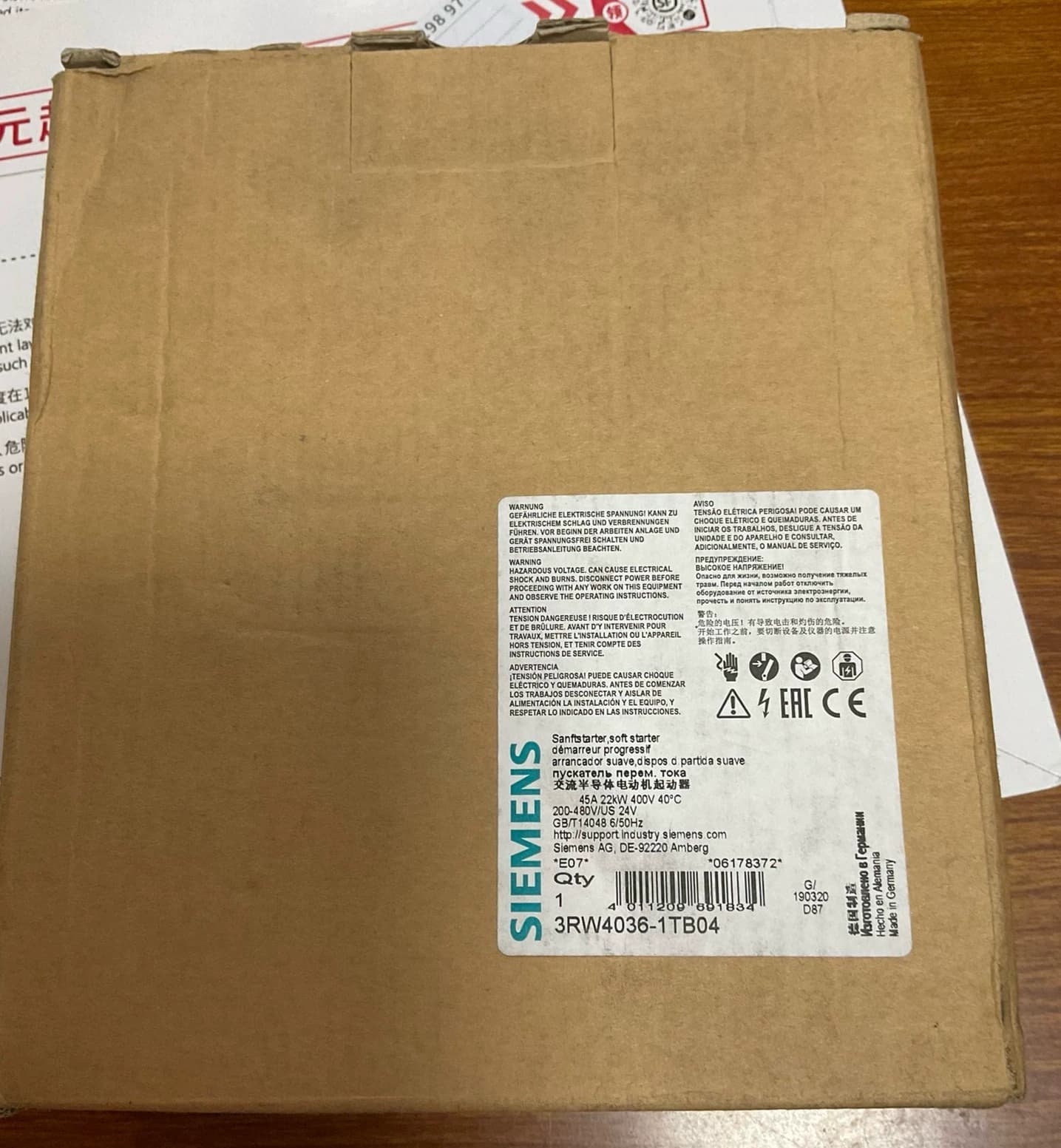 Siemens 3RW4036-1TB04 Tosaitheoir Bog SIRIUS SOFT STARTER