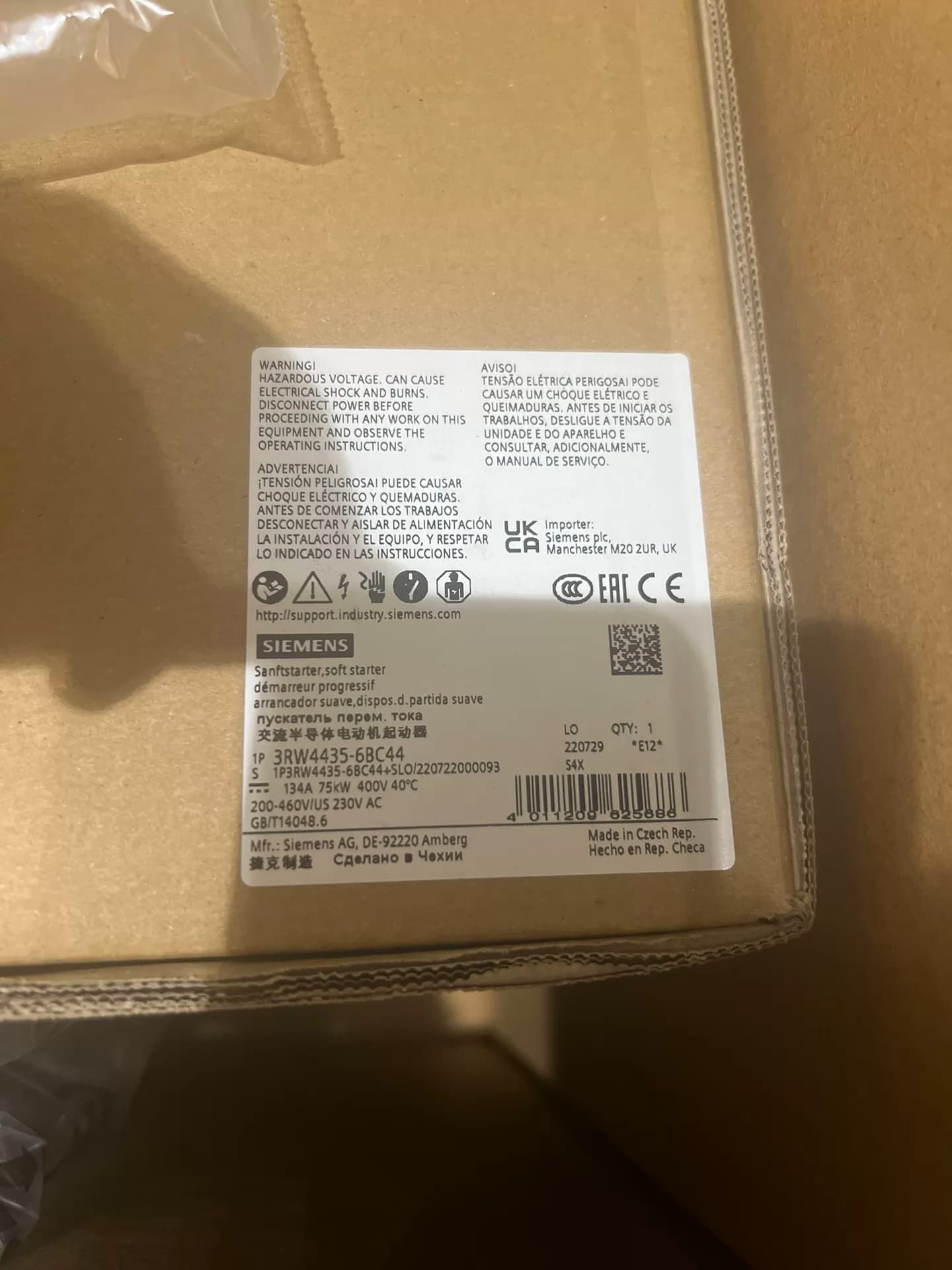 Siemens 3RW4435-6BC44 Tosaitheoir Bog SIRIUS SOFT STARTER