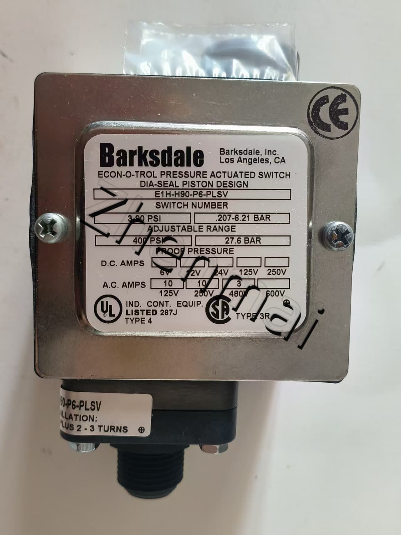 Branda Bunaidh Nua Barksdale E1H-H90-P6-PLSV Braiteoir brú Lasc leibhéal Lasc sreafa Lasc brú Loingseoireacht tapa